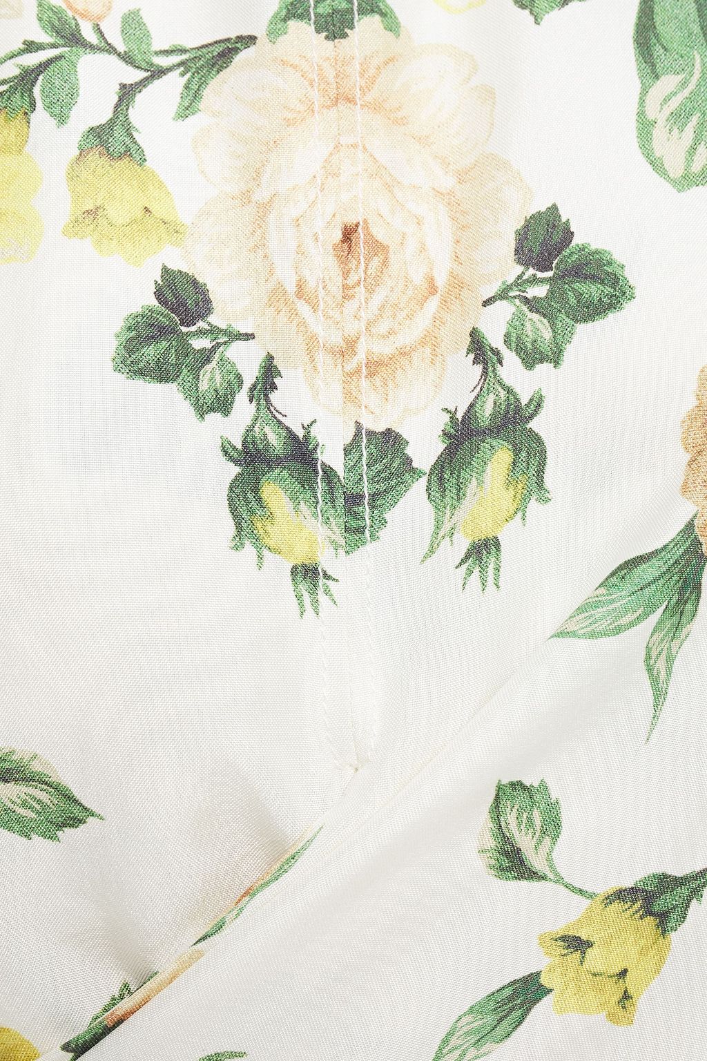 ZIMMERMANN Zippy cropped tie-back floral-print silk-crepe blouse