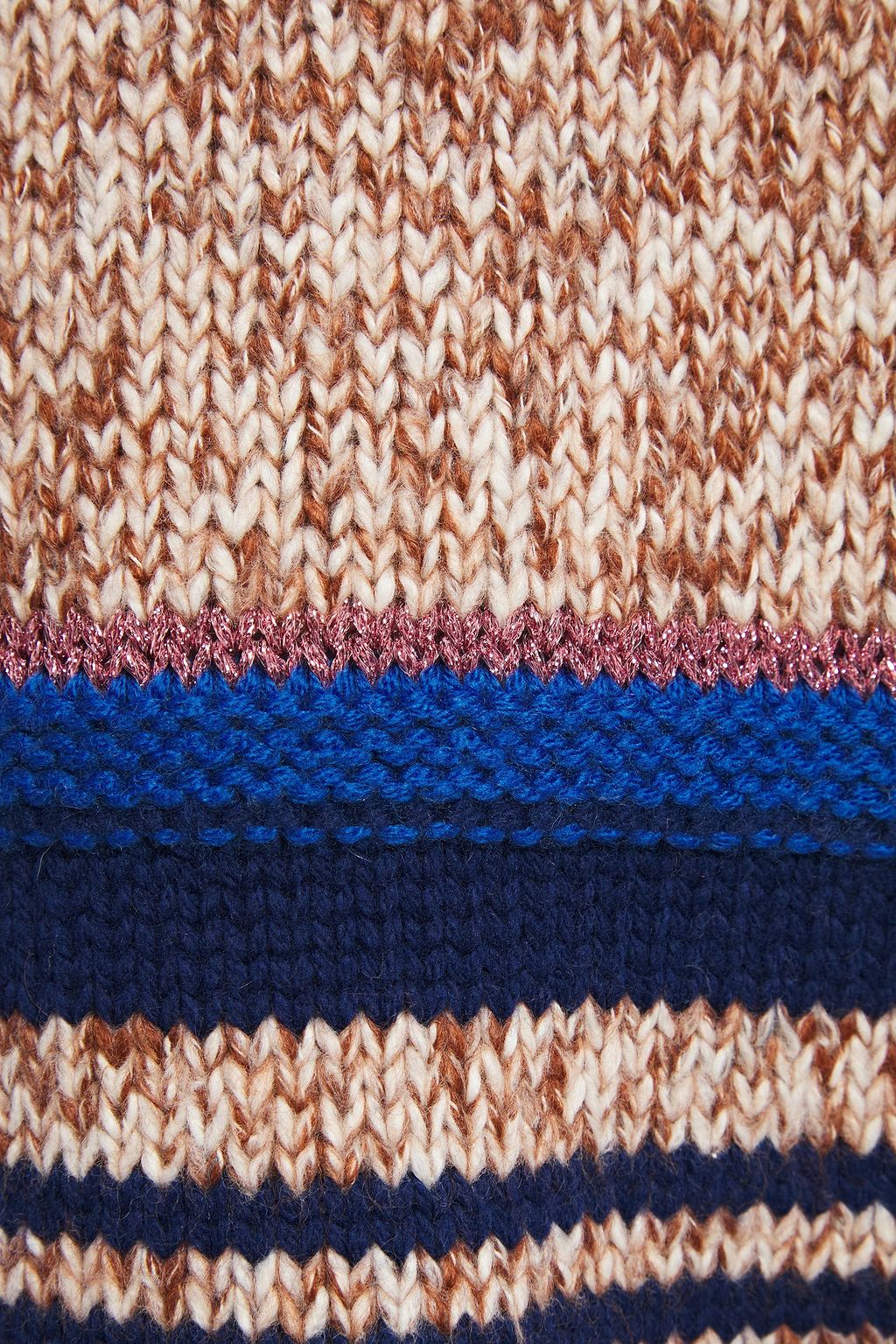 SEE BY CHLOÉ Striped marled knitted skirt