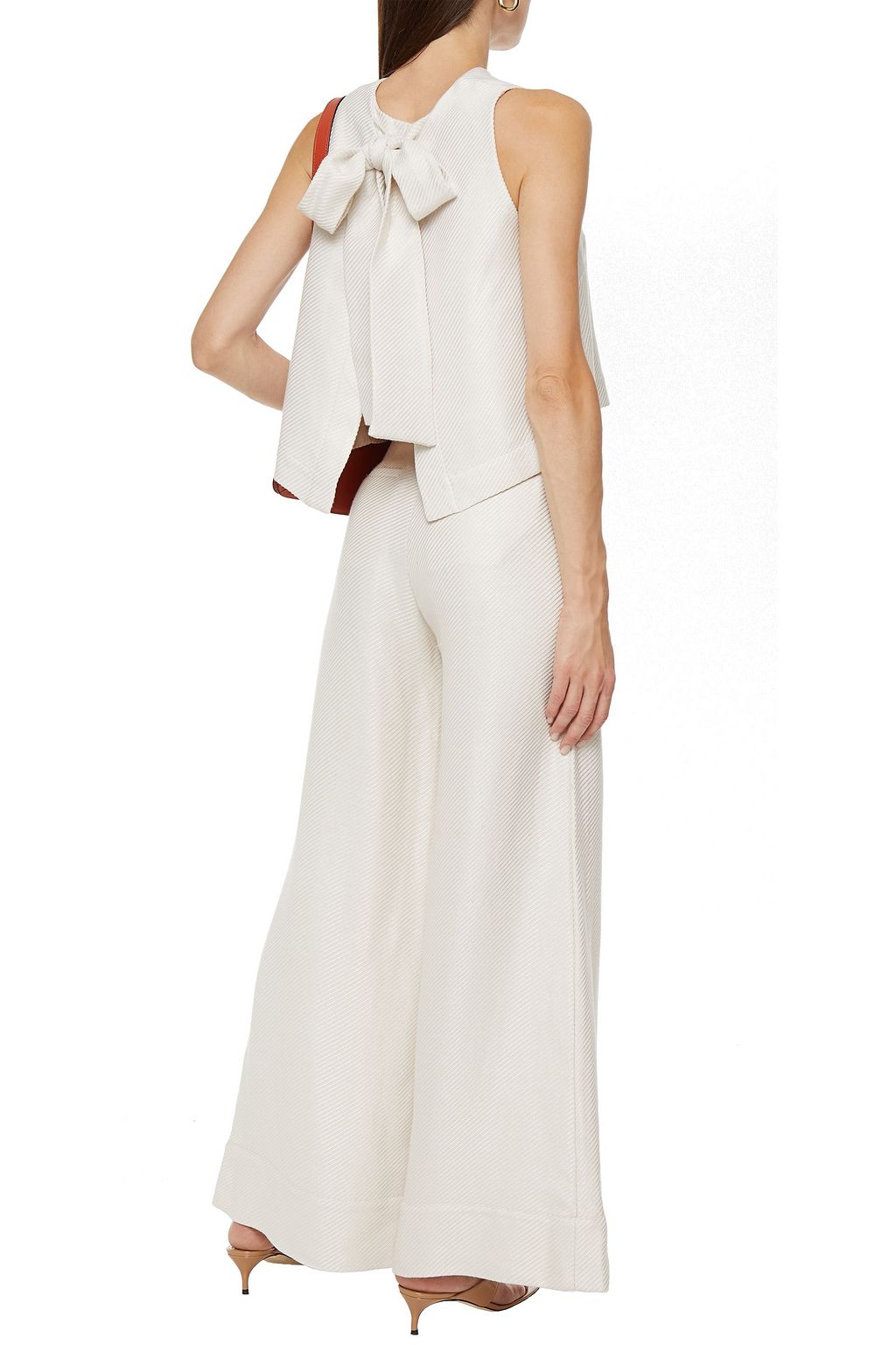 BONDI BORN Tie-back twill top