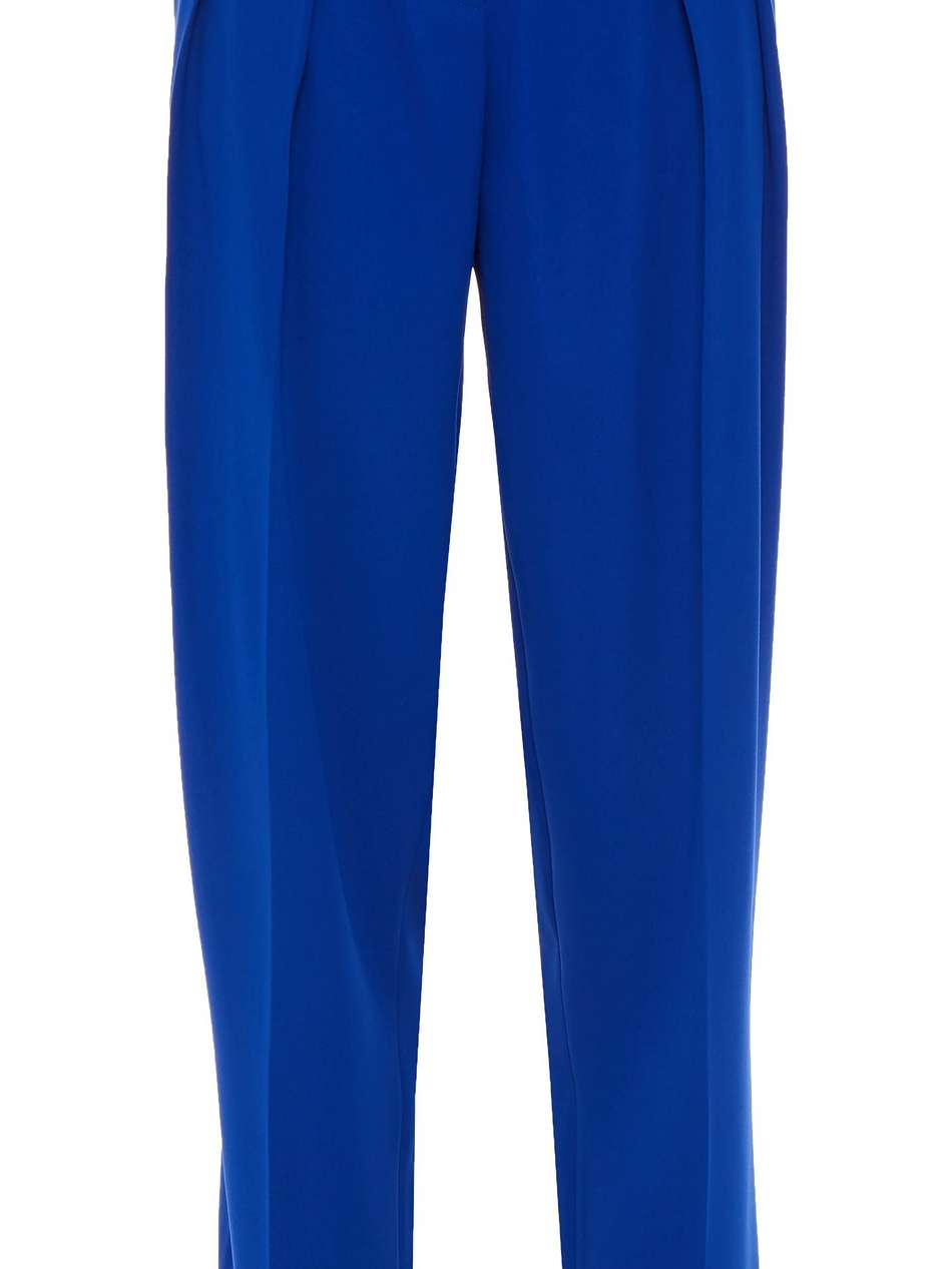 pleated crepe tapered pants