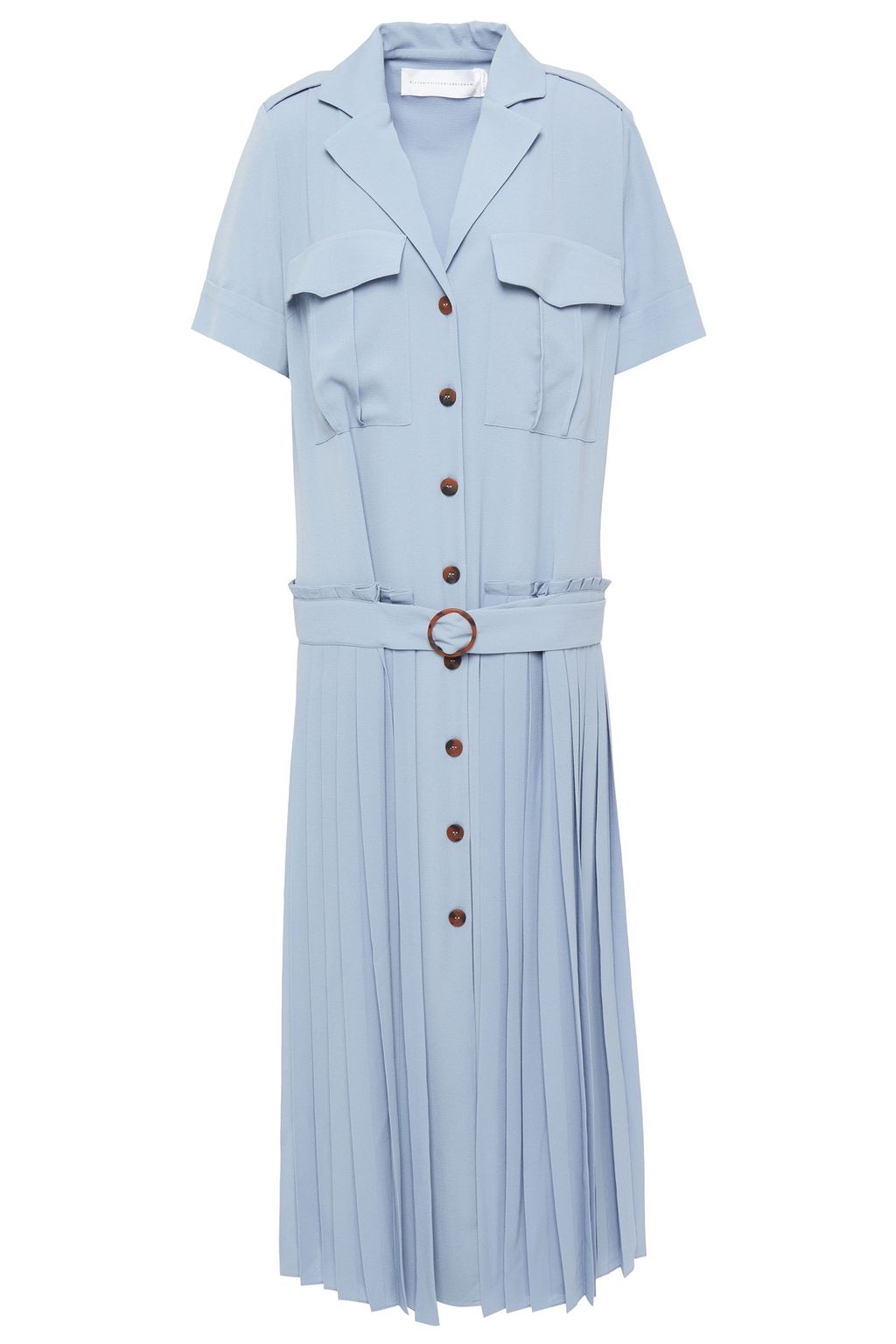 victoria beckham crepe midi dress
