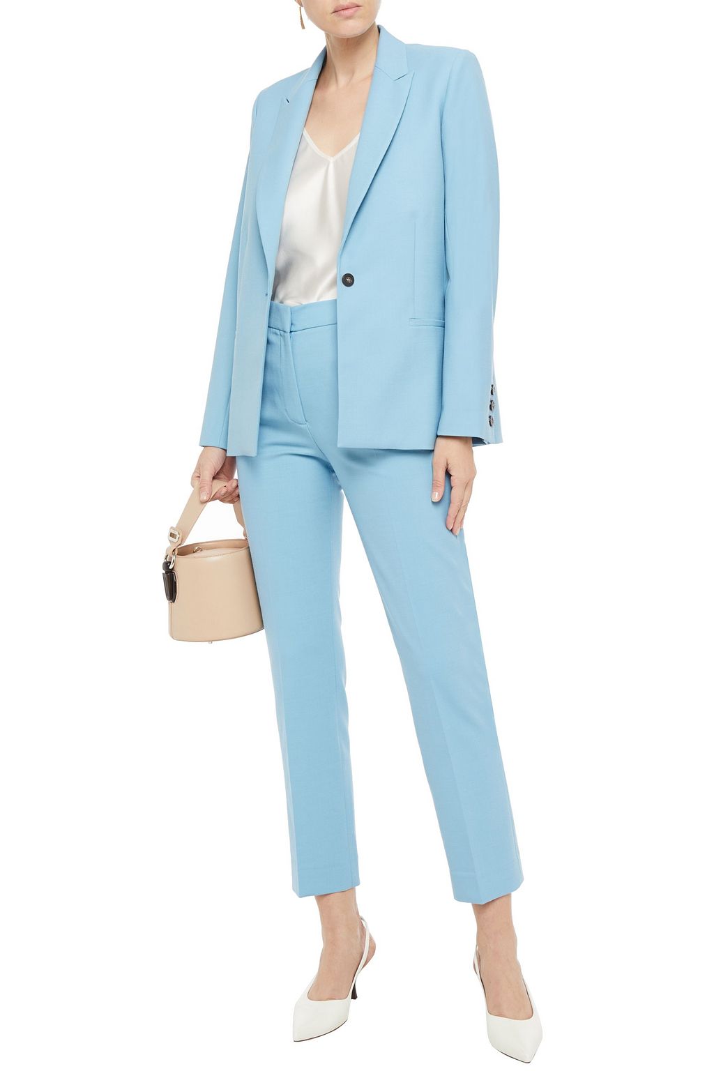 VICTORIA, VICTORIA BECKHAM Twill straight-leg pants
