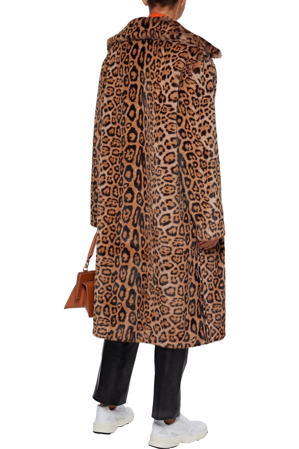 STAND STUDIO Fanny leopard-print faux fur coat