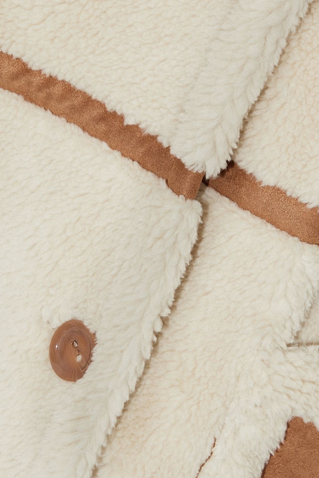 STAND STUDIO Chloe double-breasted faux shearling coat