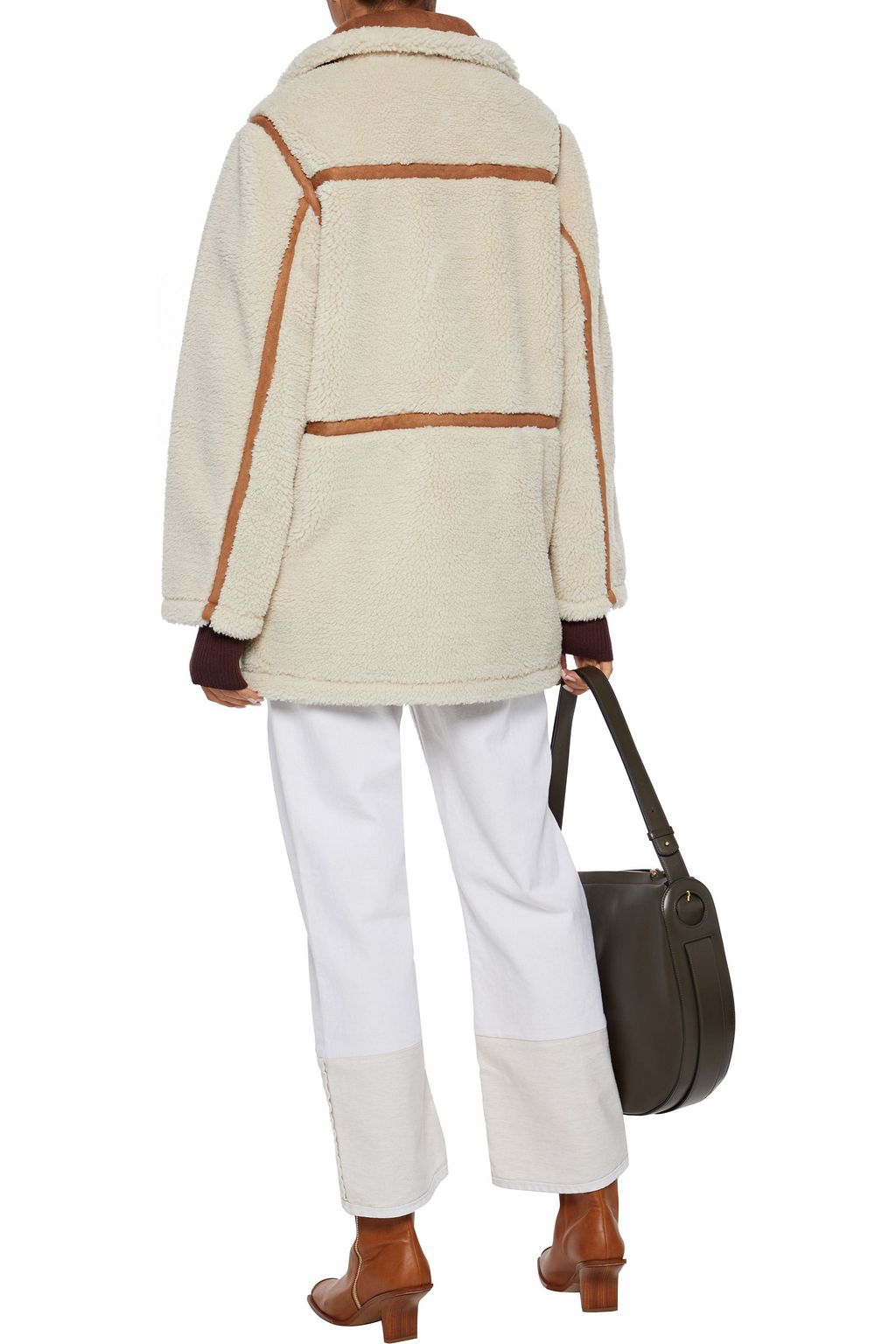 STAND STUDIO Chloe double-breasted faux shearling coat