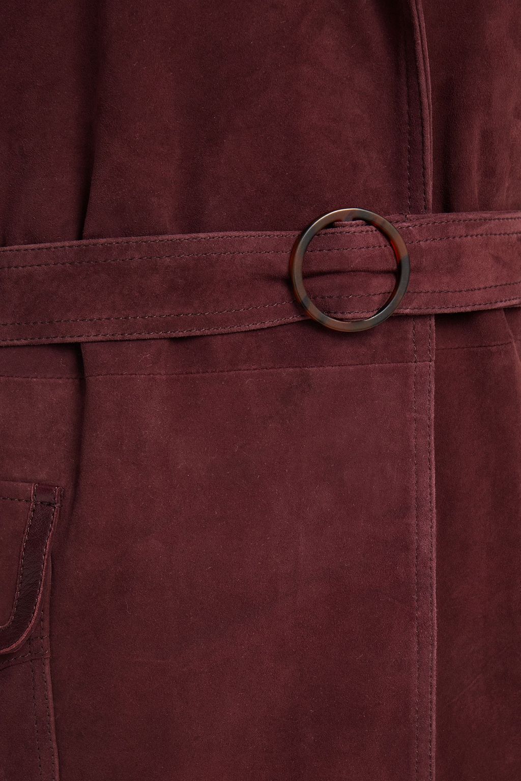 VICTORIA, VICTORIA BECKHAM Belted suede coat