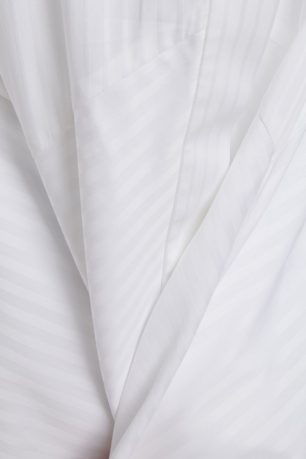 VICTORIA, VICTORIA BECKHAM Striped cotton-jacquard peplum shirt
