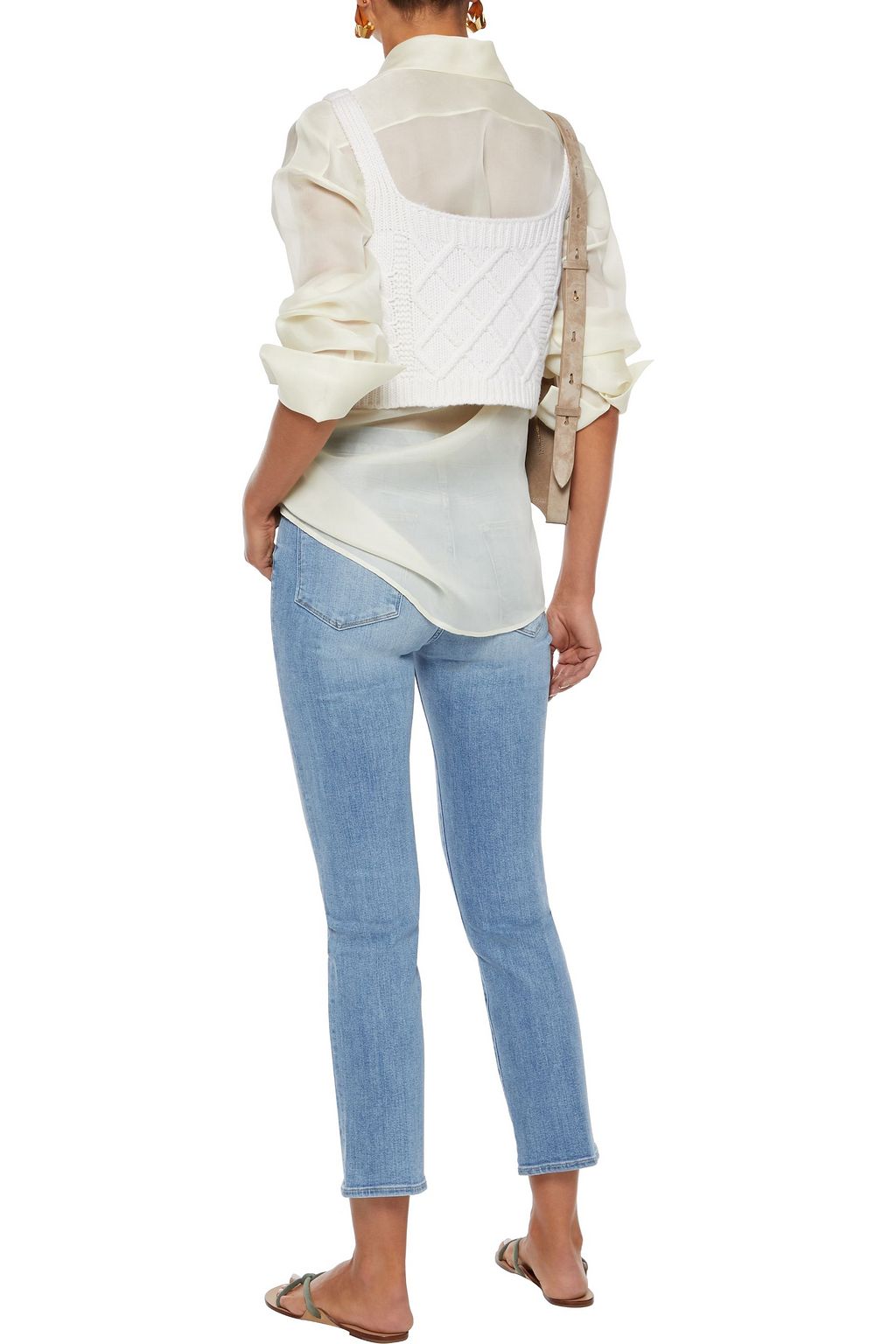 FRAME Le High Ankle Straight cropped mid-rise slim-leg jeans