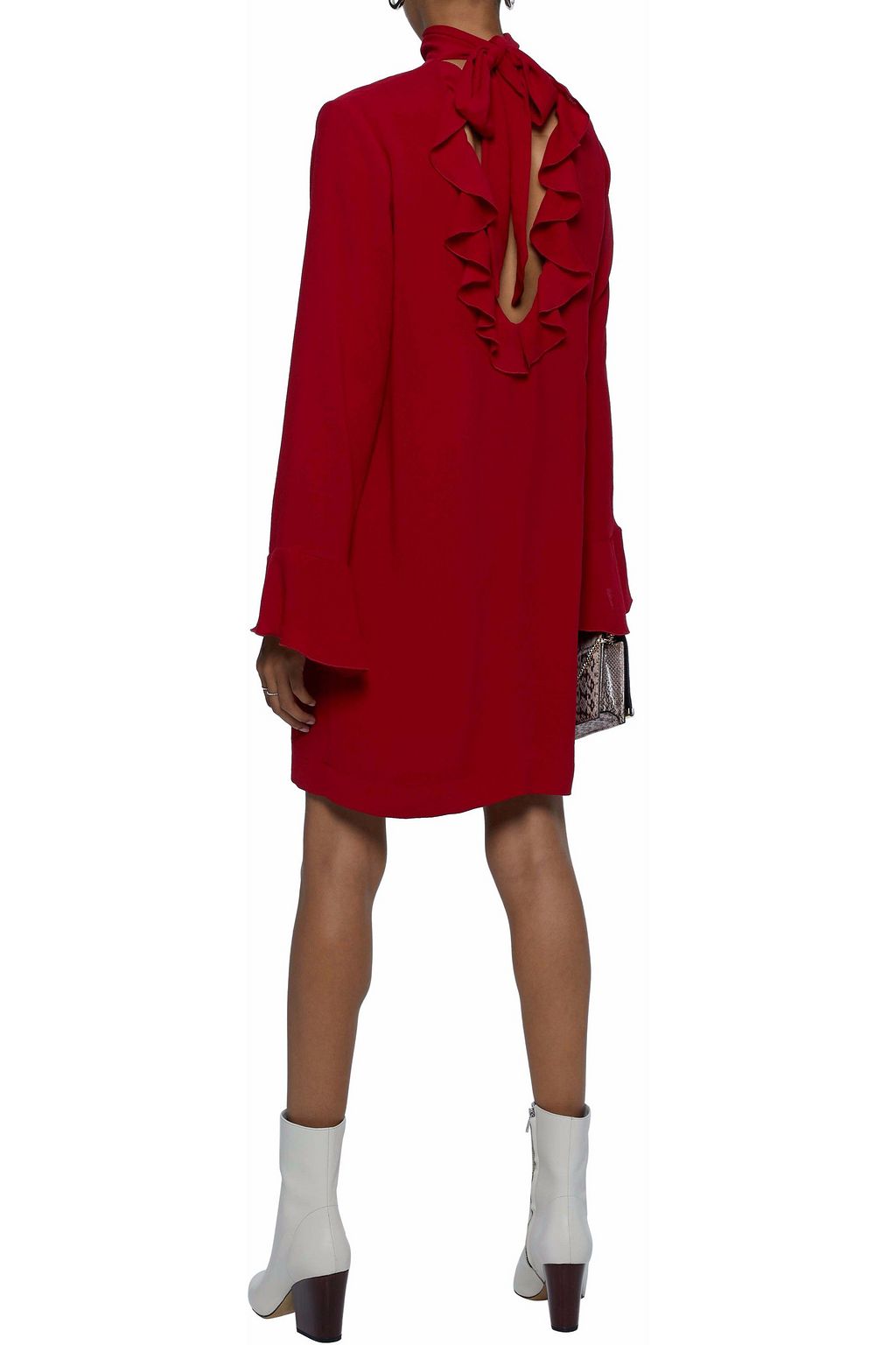 IRO Anna ruffled crepe mini dress