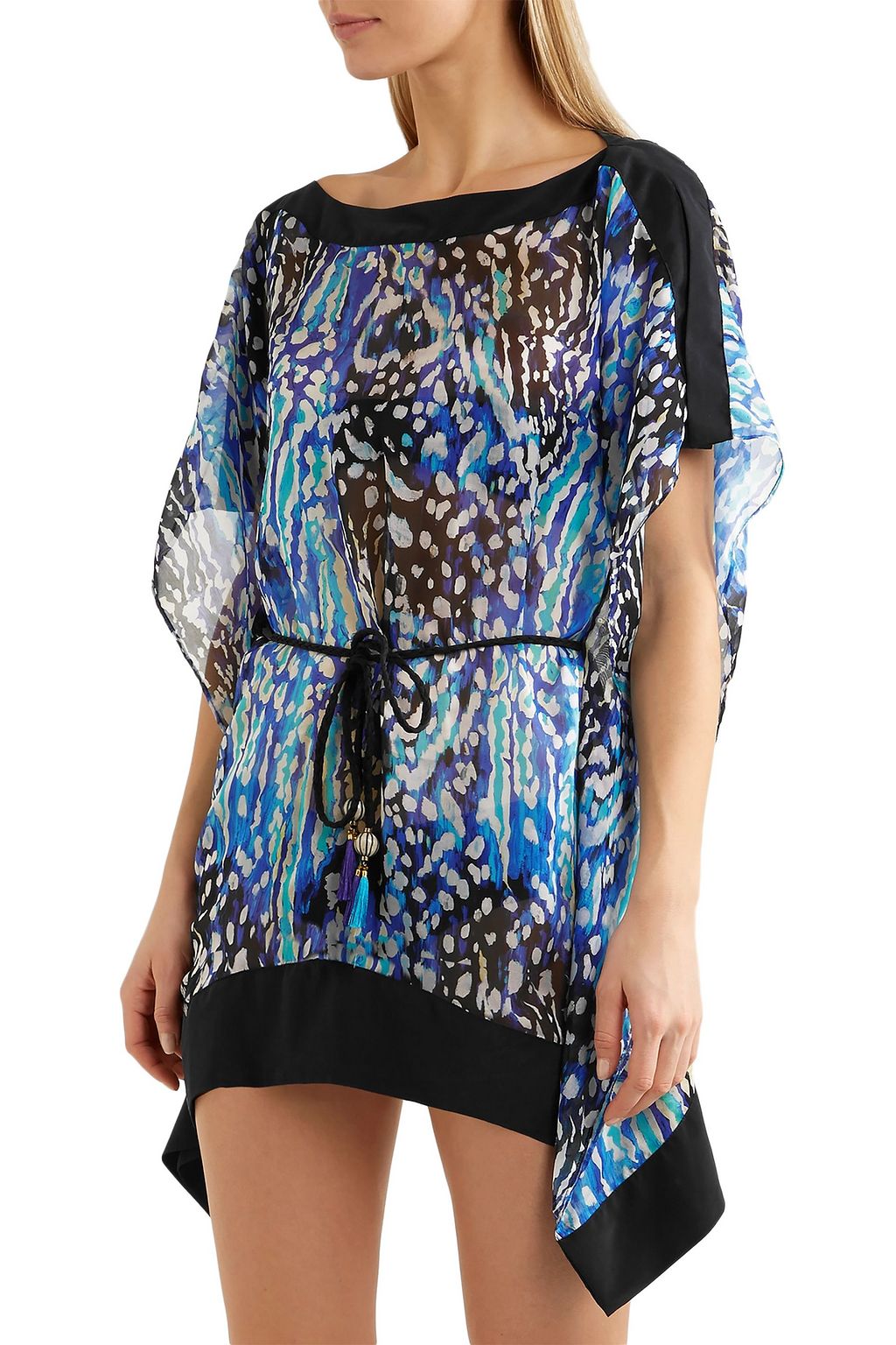 MATTHEW WILLIAMSON Akita Animal leopard-print silk-chiffon kaftan