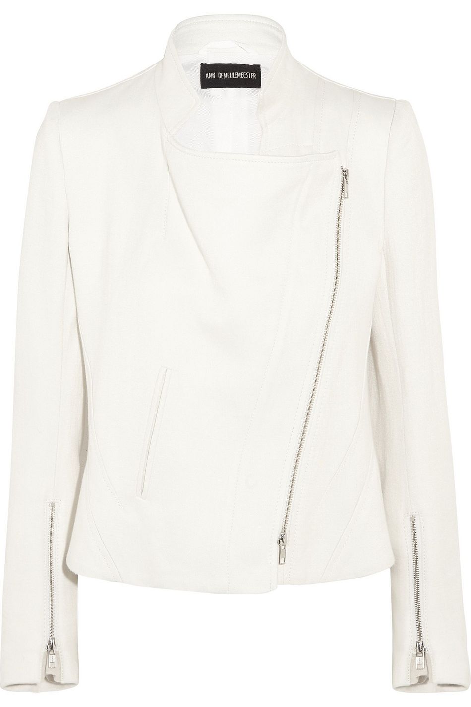 white jersey blazer