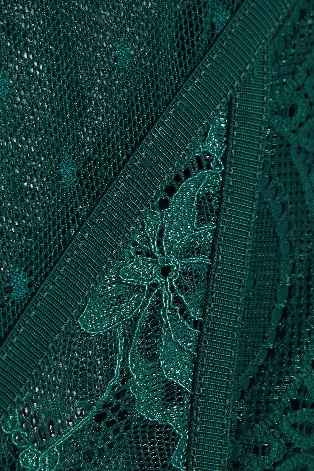 ZIMMERMANN Tropicale lace and point d'esprit-paneled swimsuit