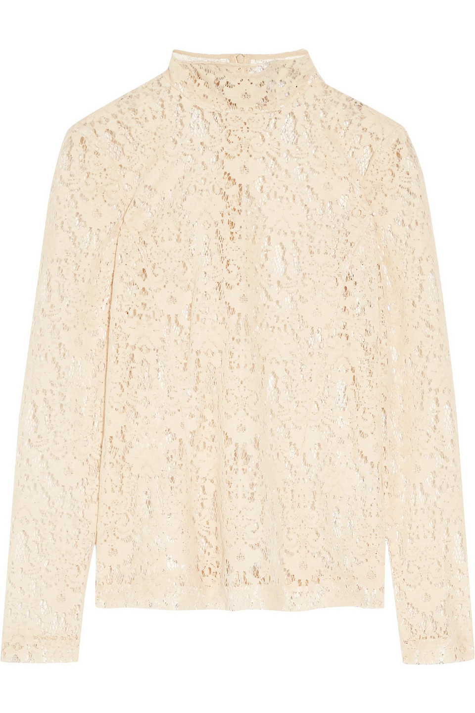dkny - flocked lace top - neutral - us 4
