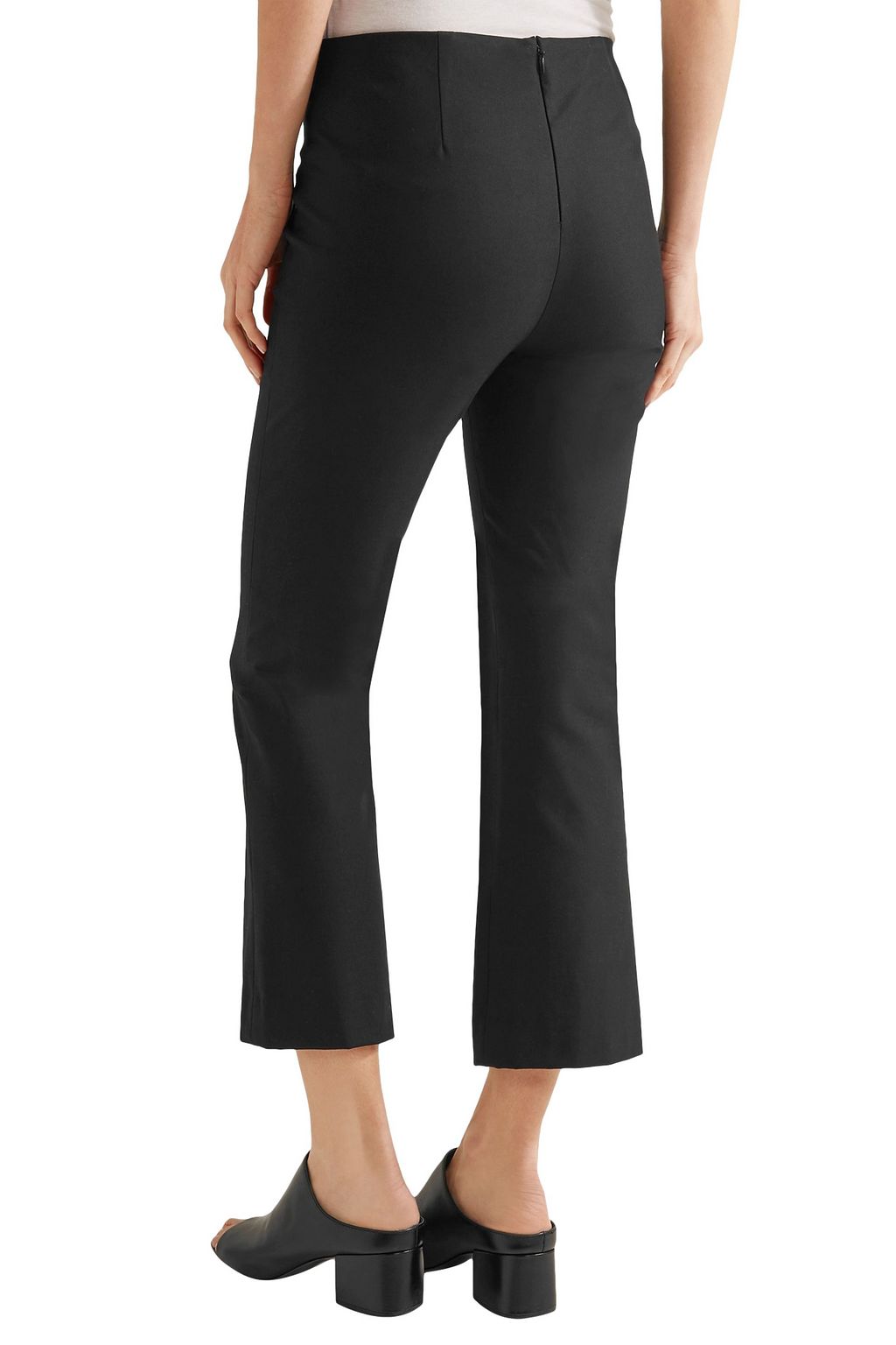 THEORY Erstina cropped stretch cotton-blend flared pants