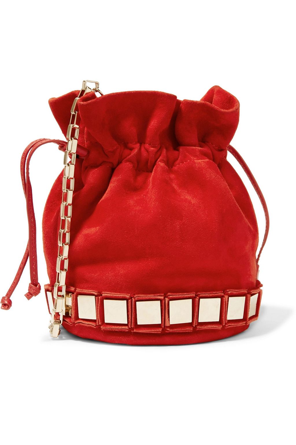 TOMASINI Paris Lucile embellished suede bucket bag