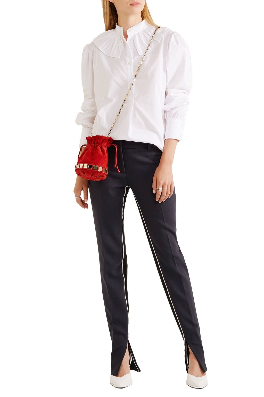 TOMASINI Paris Lucile embellished suede bucket bag
