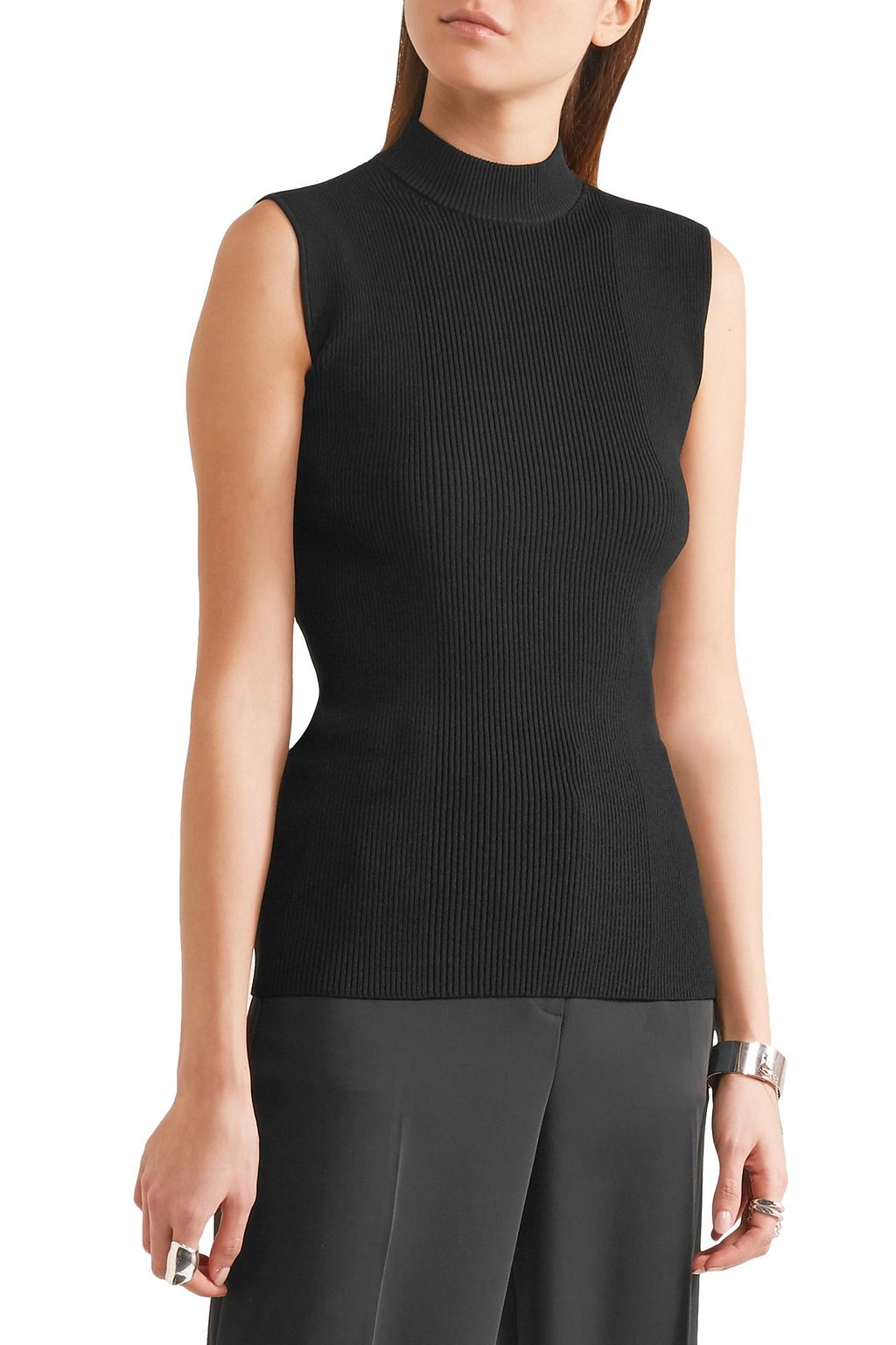 VINCE. Ribbed-knit top