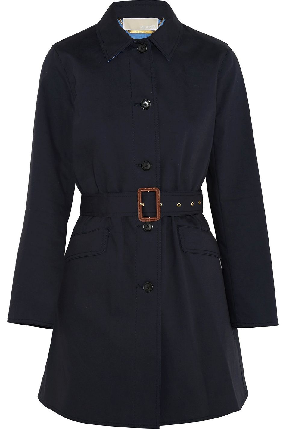 michael kors black trench coat with hood