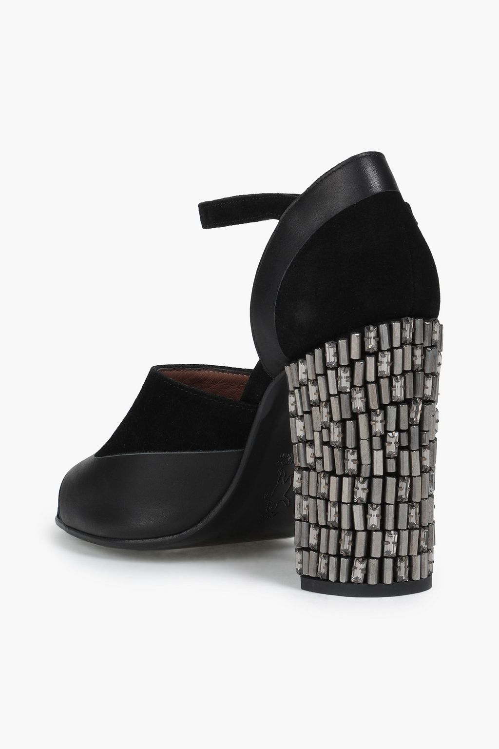MARNI Embellished suede and leather sandals