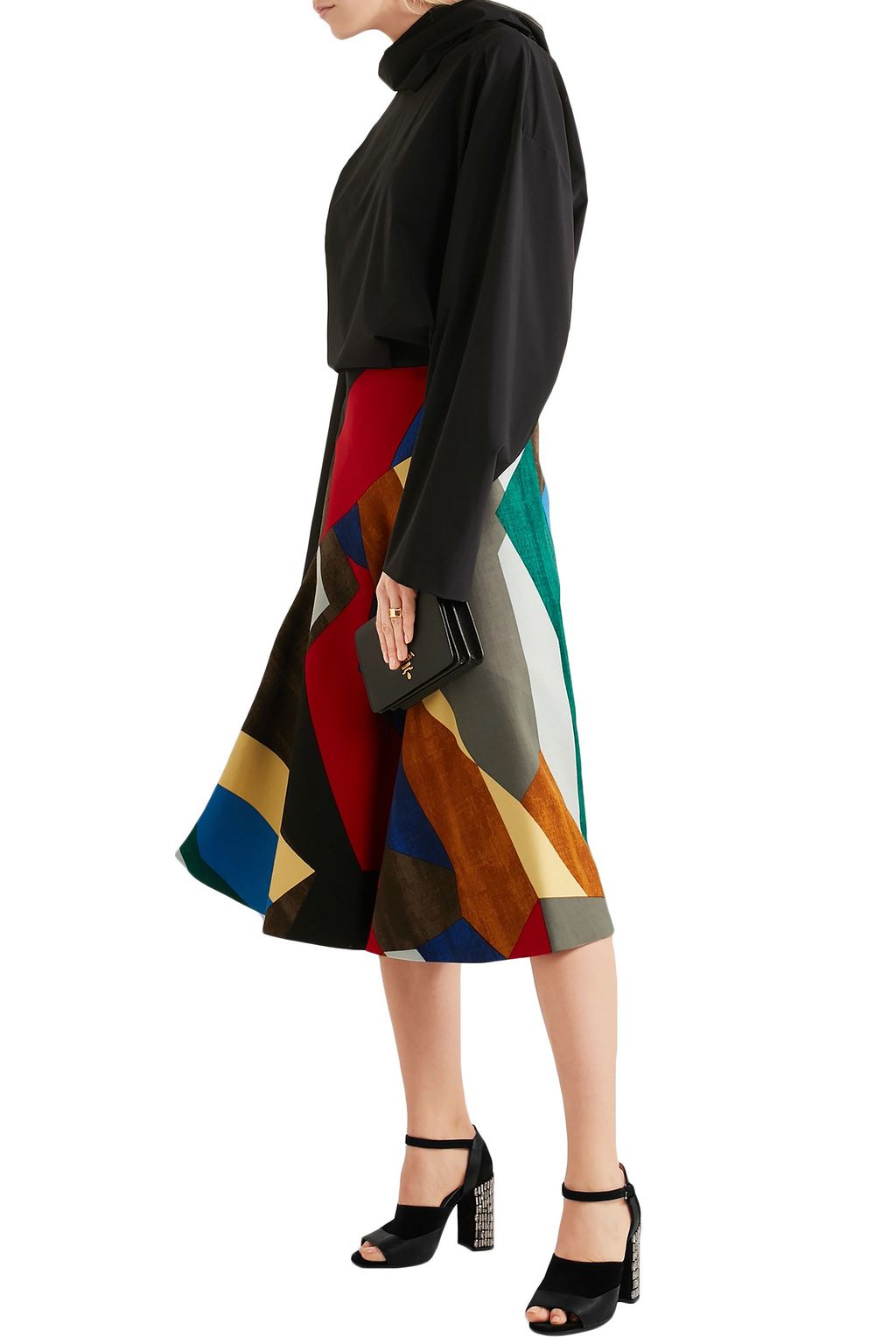 MARNI Embellished suede and leather sandals