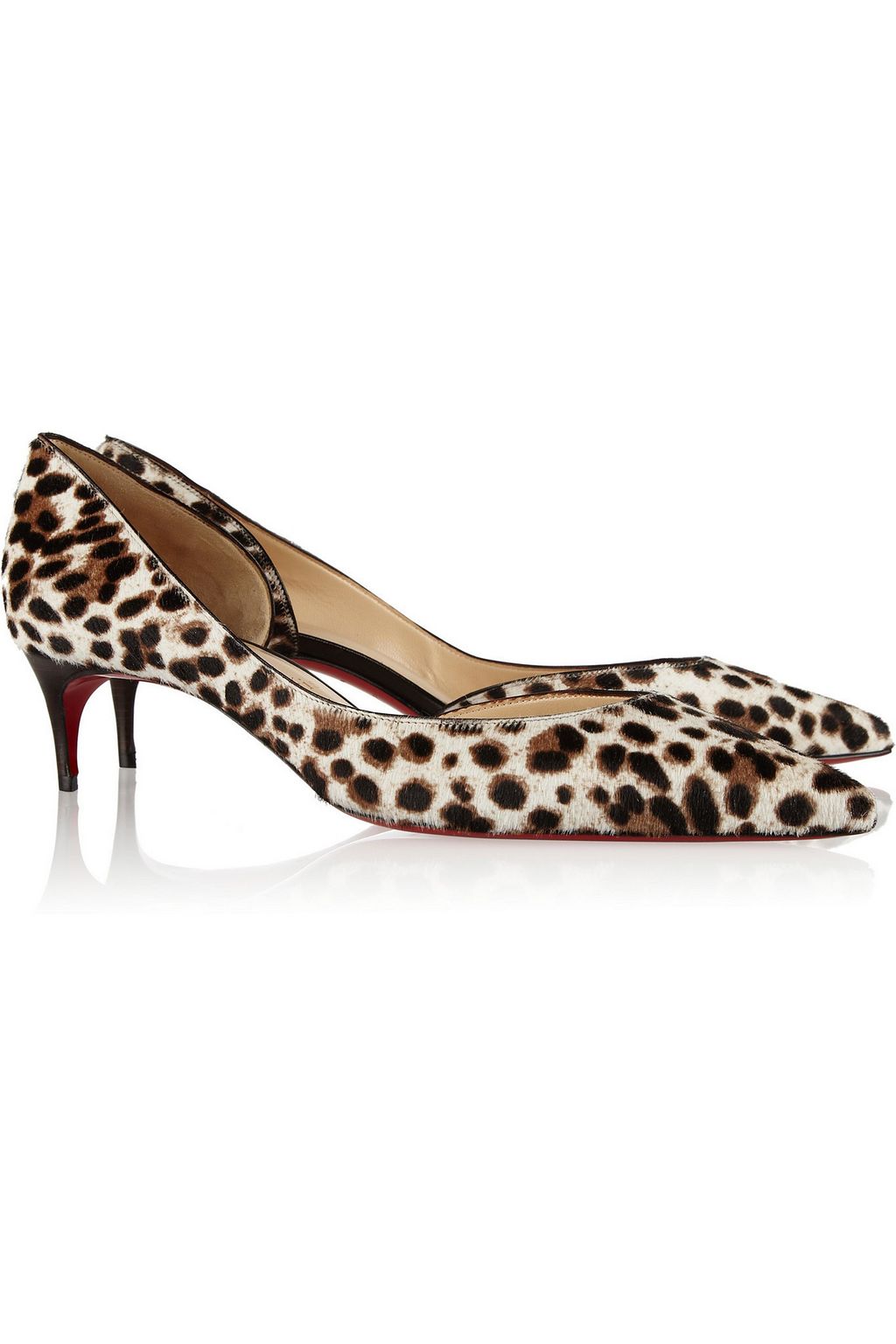CHRISTIAN LOUBOUTIN Iriza 45 leopard-print calf hair pumps