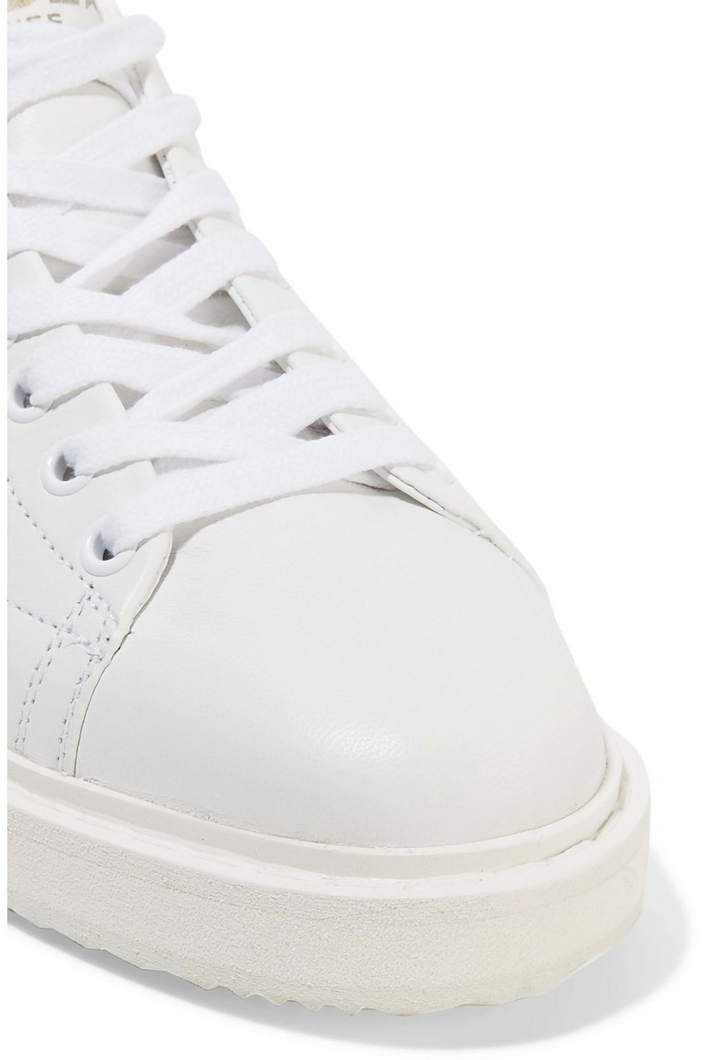 GOLDEN GOOSE Starter glitter-trimmed leather sneakers