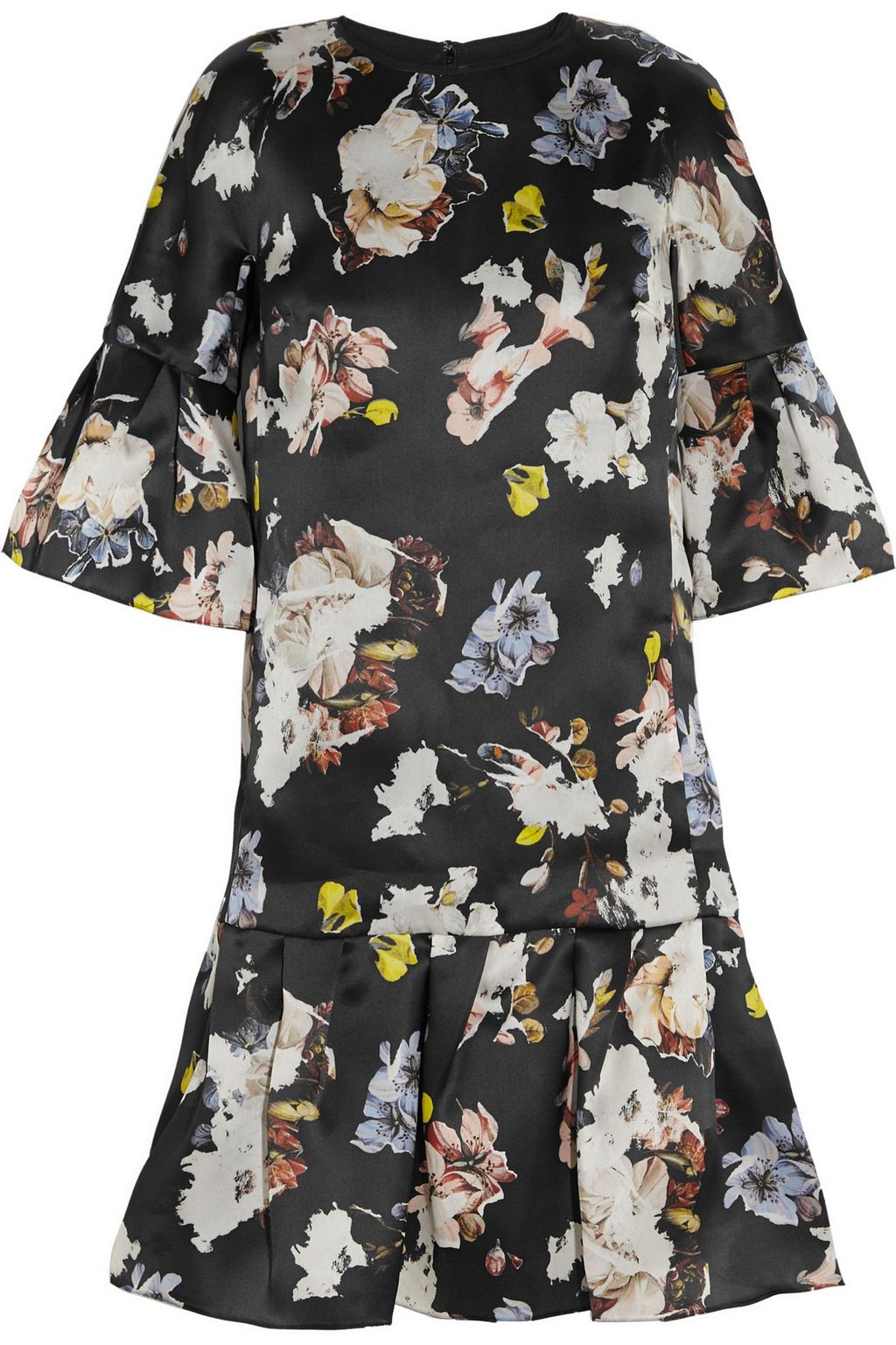 satin trapeze dress