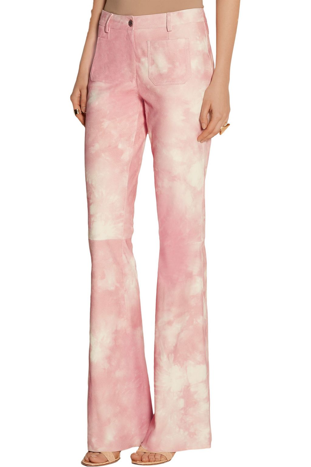 MICHAEL KORS COLLECTION Printed suede flared pants