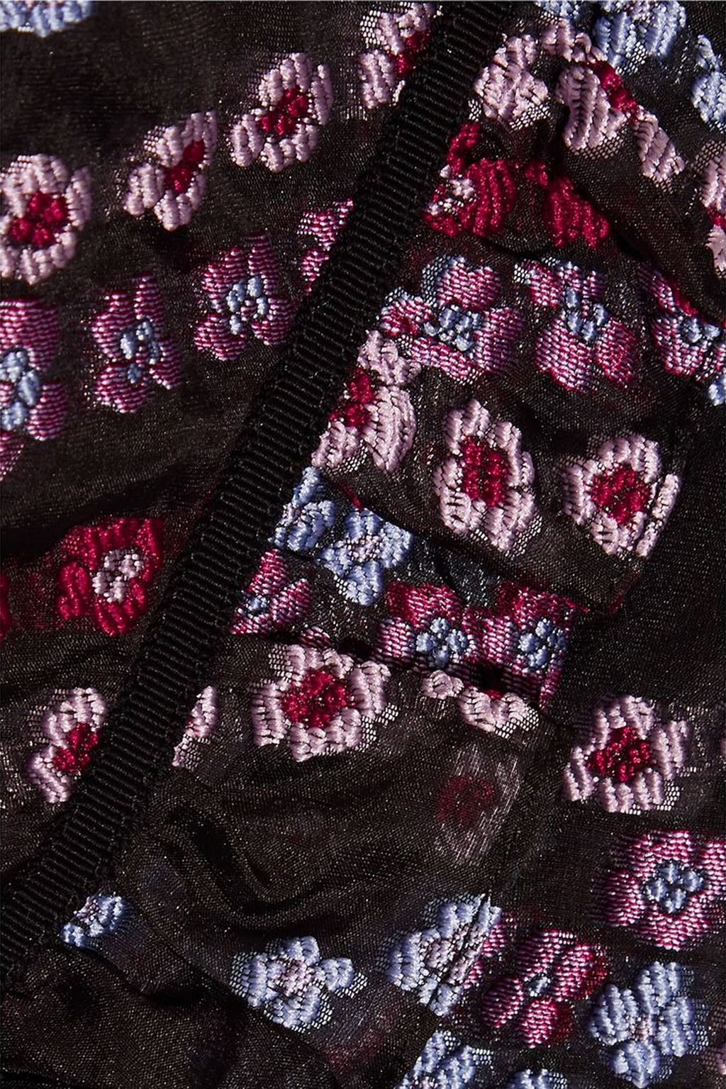 ERDEM Quinn ruffled fil coupé organza peplum top