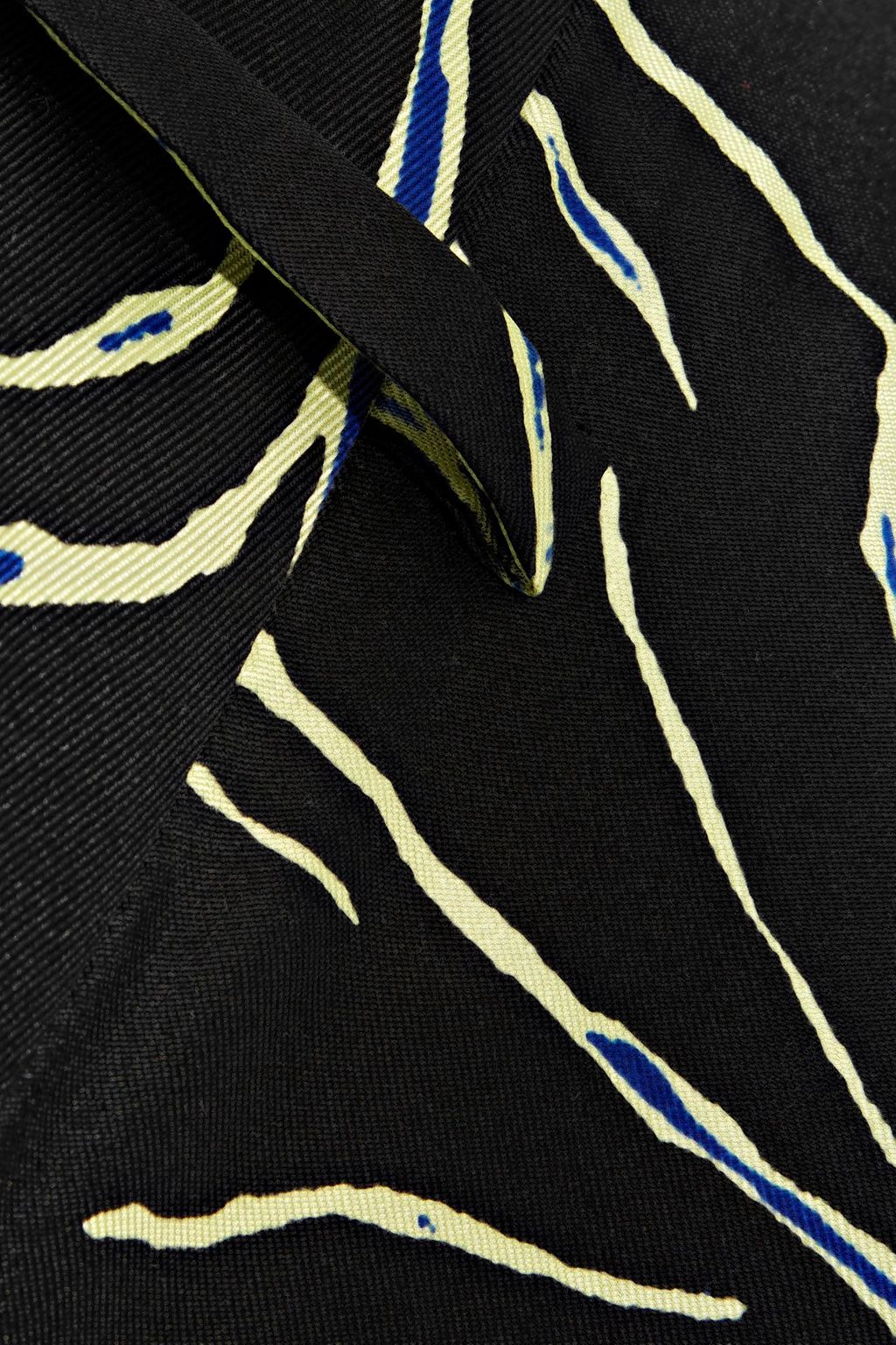 PROENZA SCHOULER Cropped printed silk-twill straight-leg pants