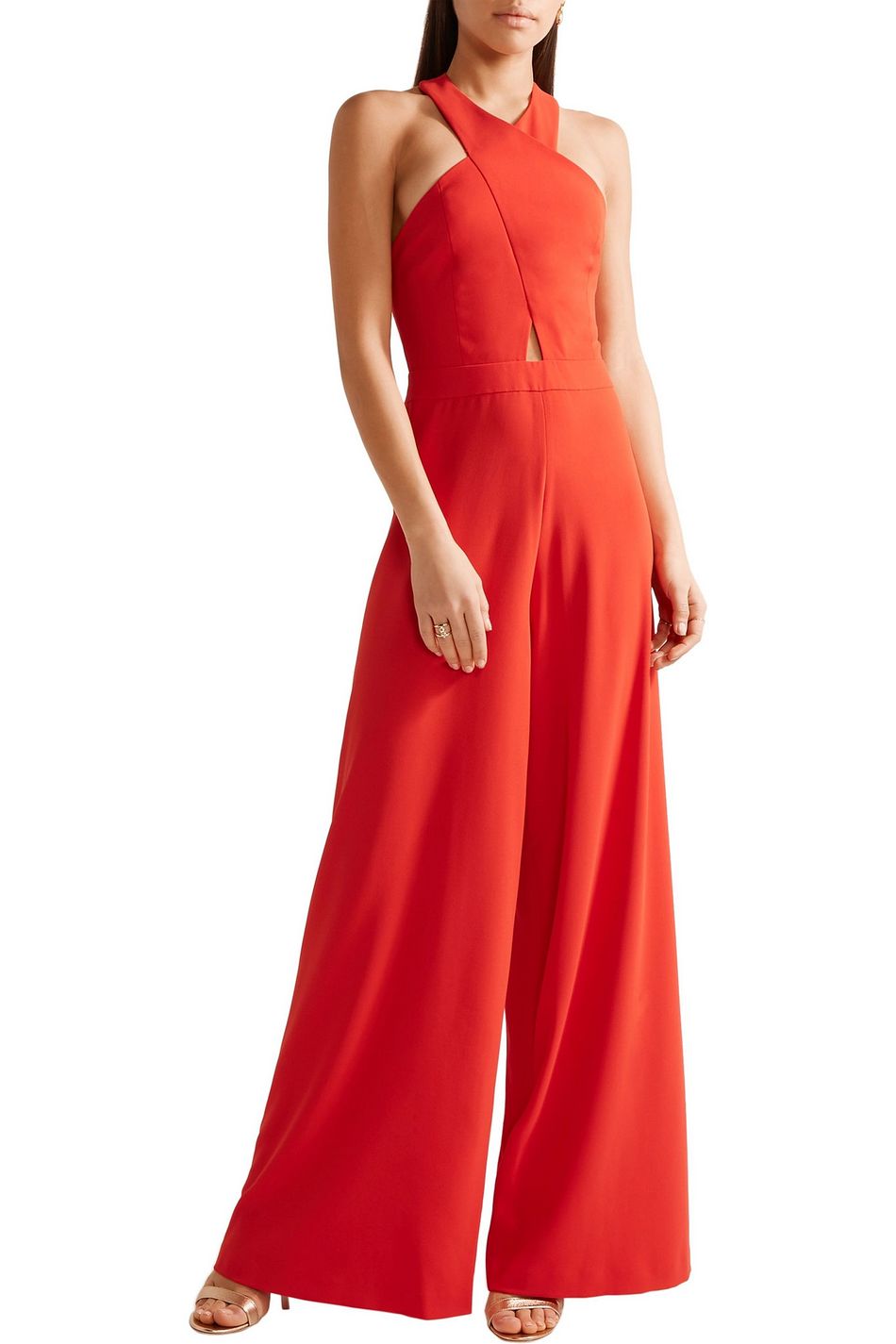 alice and olivia red jumpsuit