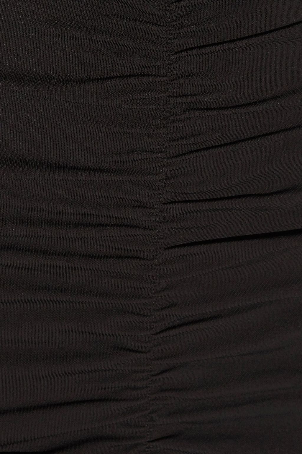 THE ROW Hali off-the-shoulder ruched stretch-crepe mini dress