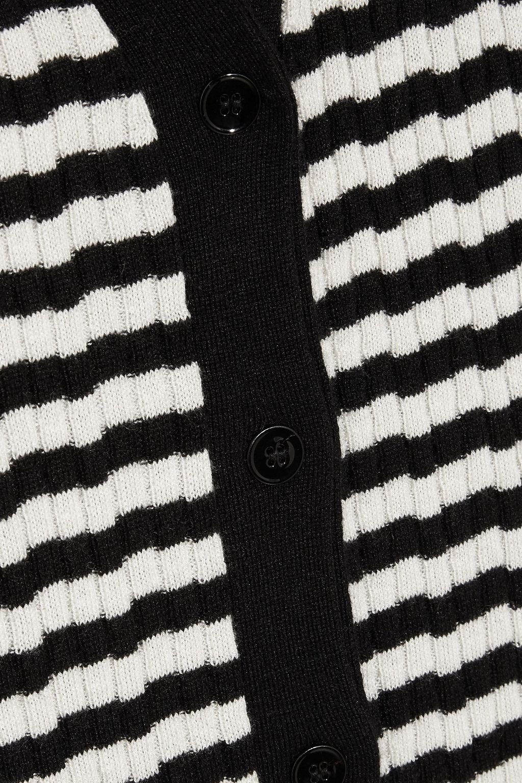 PROENZA SCHOULER Striped ribbed silk and cashmere-blend cardigan