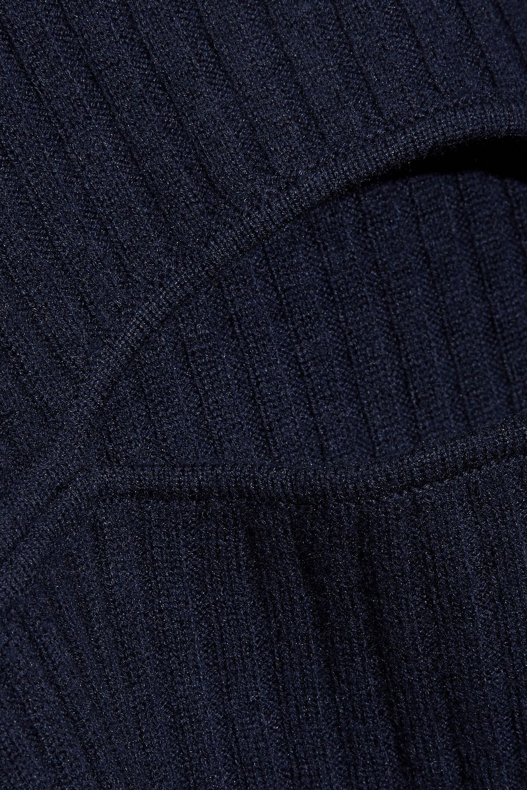 FRAME Cutout ribbed merino wool-blend sweater