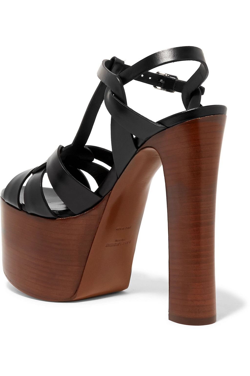 SAINT LAURENT Leather platform sandals