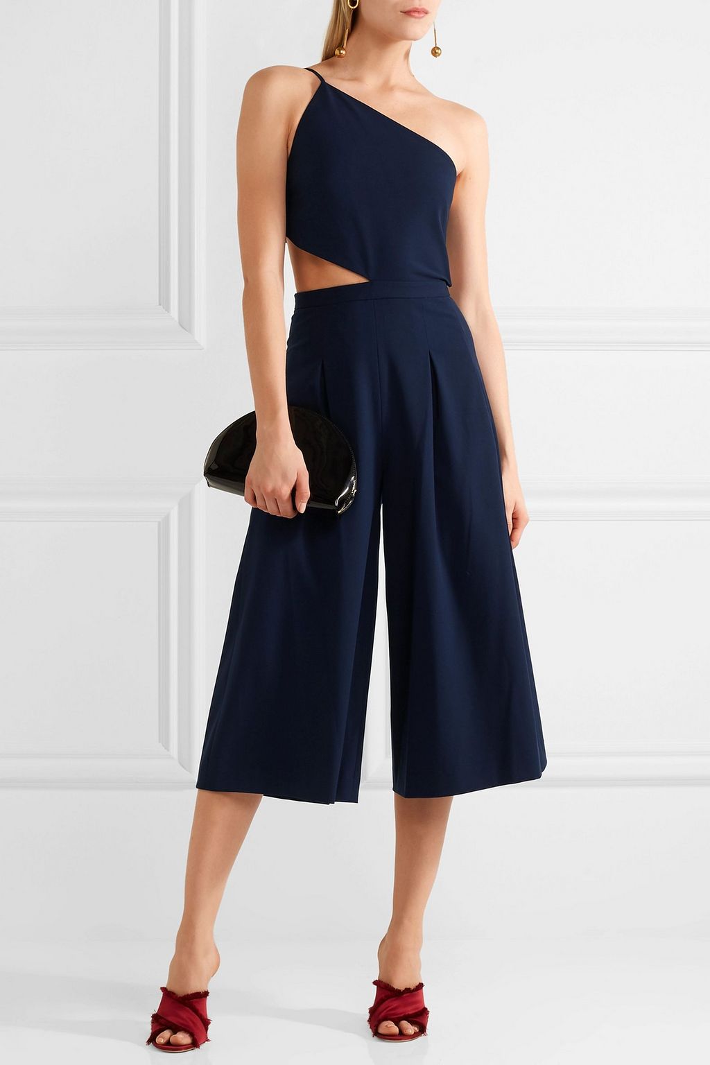 MICHELLE MASON Cropped cutout jumpsuit
