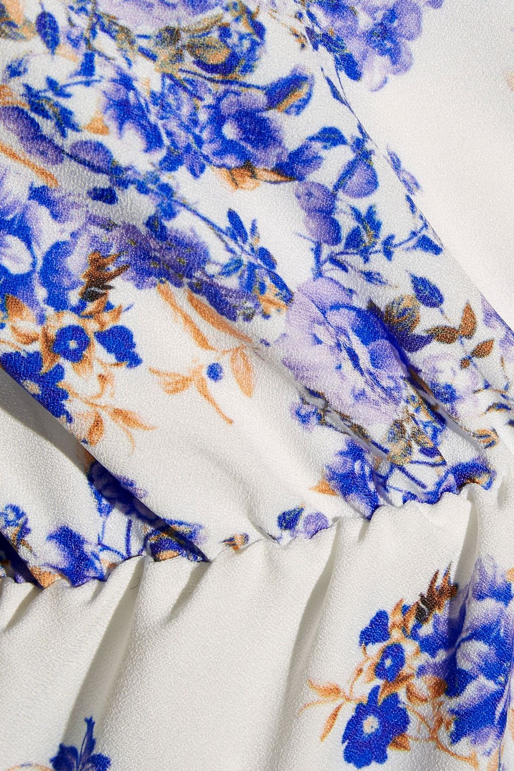 VETEMENTS Asymmetric floral-print stretch-crepe wrap dress