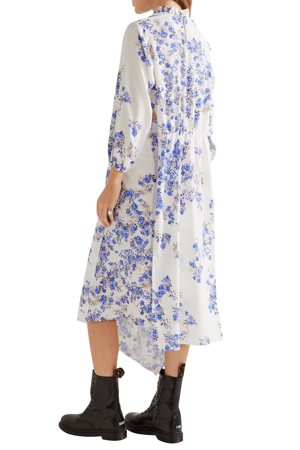 VETEMENTS Asymmetric floral-print stretch-crepe wrap dress