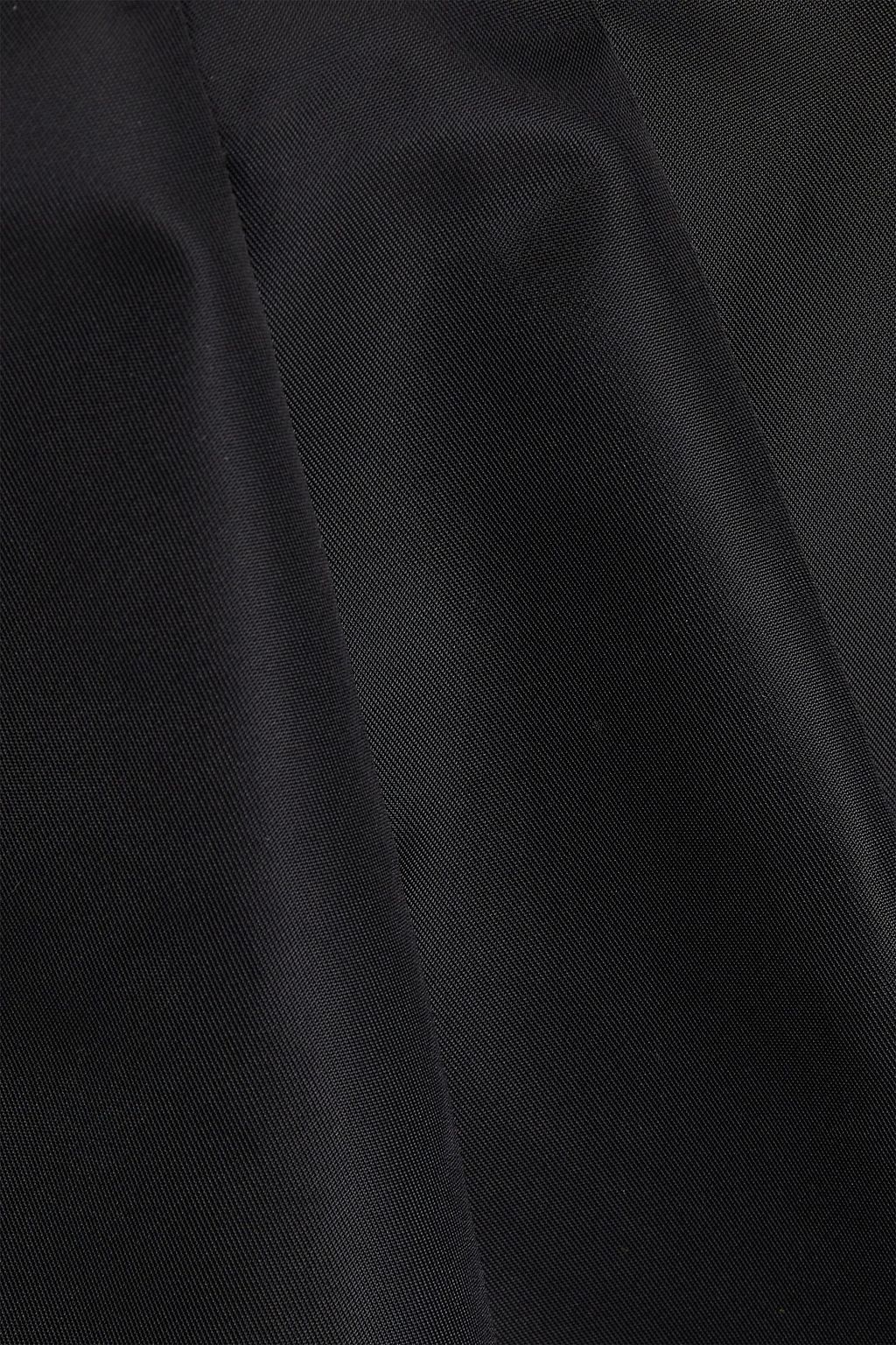 GANNI Pleated taffeta shorts