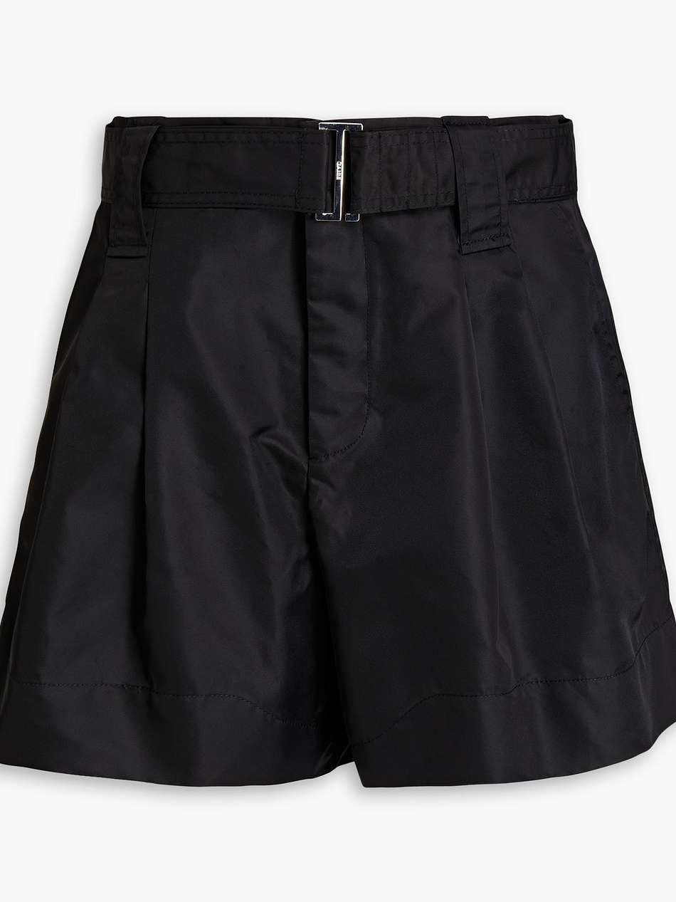 pleated taffeta shorts