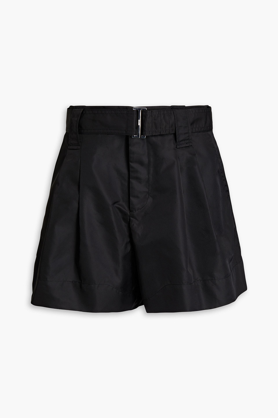 Pleated taffeta shorts