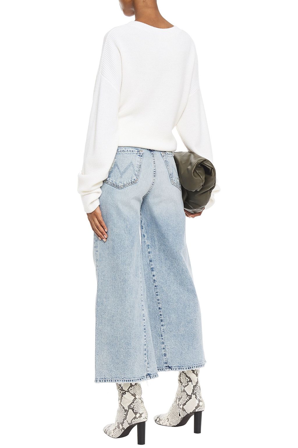 MOTHER The Enchanter cropped high-rise wide-leg jeans