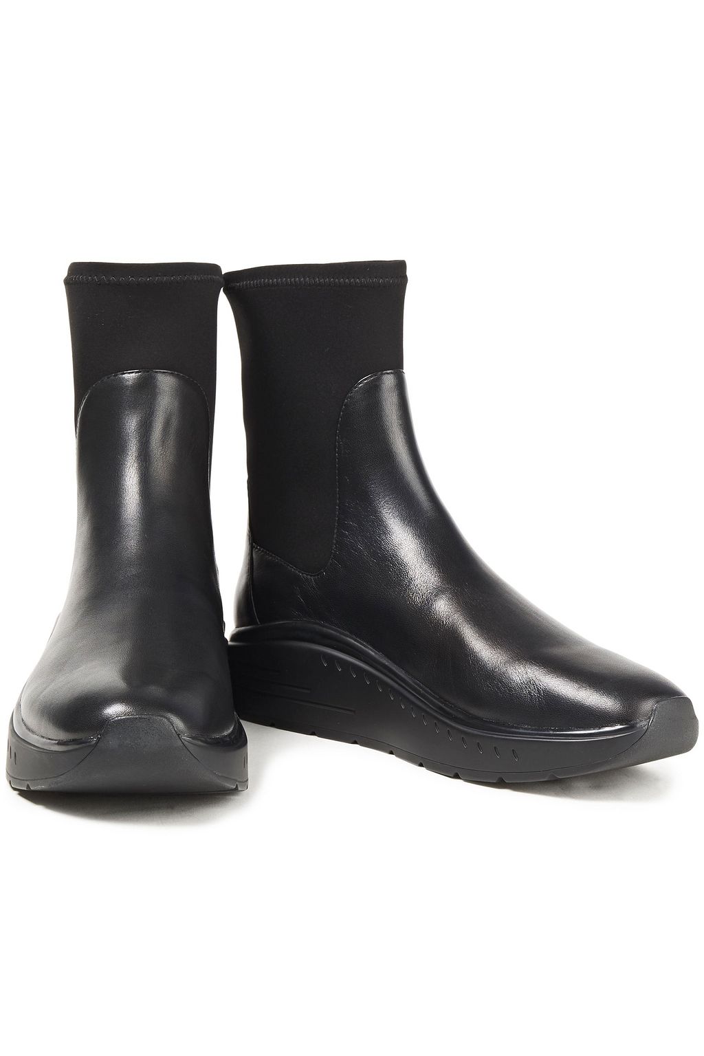 STUART WEITZMAN Leather and neoprene ankle boots