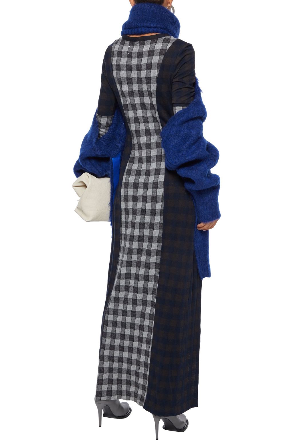 MAISON MARGIELA Open-back brushed cable-knit turtleneck sweater