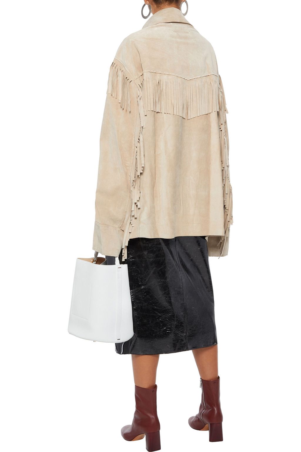 MAISON MARGIELA Oversized fringed suede jacket