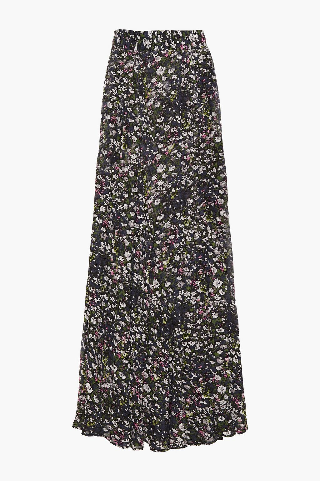 ganni printed georgette maxi dress
