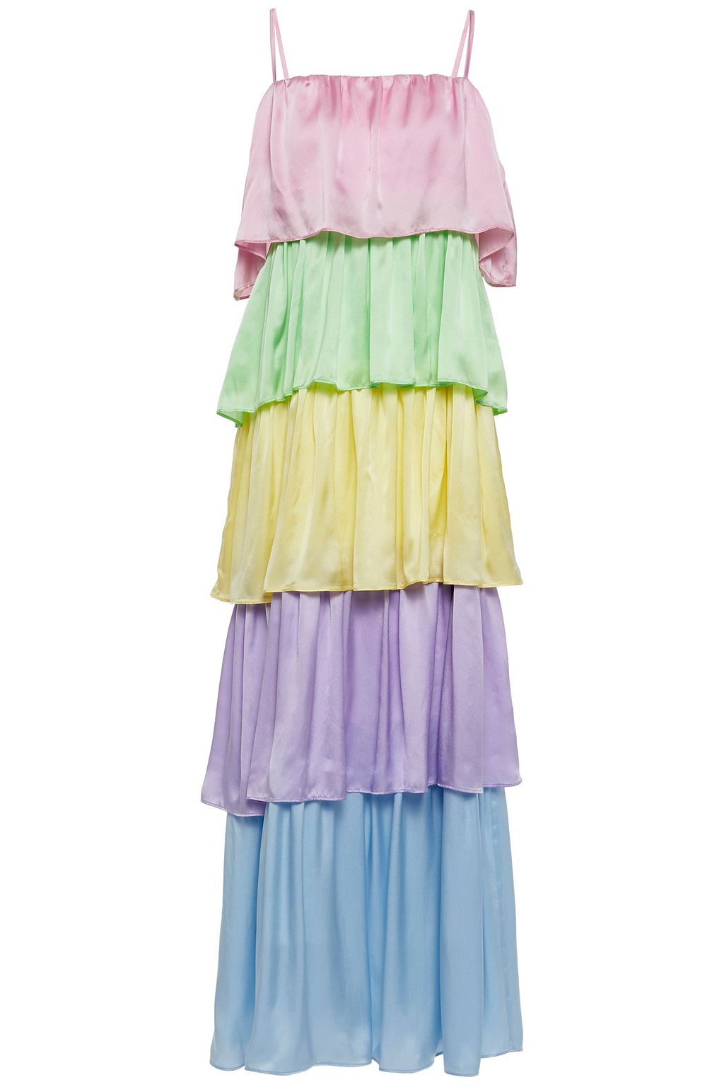 color block tiered dress