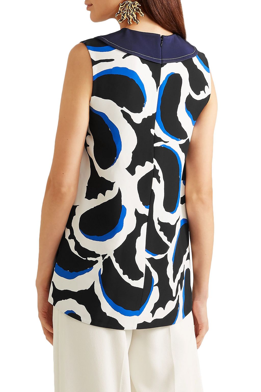 MARNI Printed crepe top
