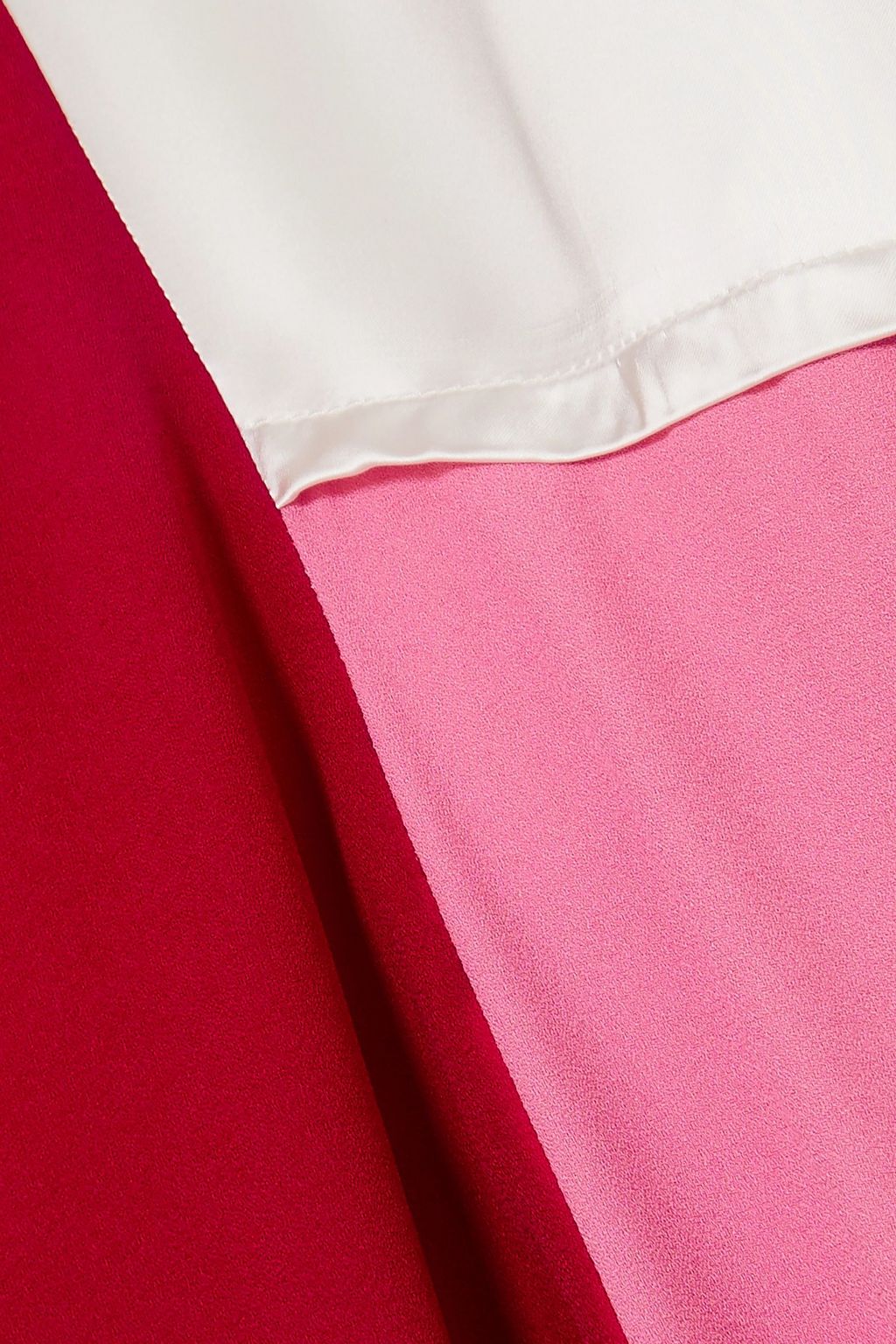 MARNI Color-block crepe and satin maxi dress