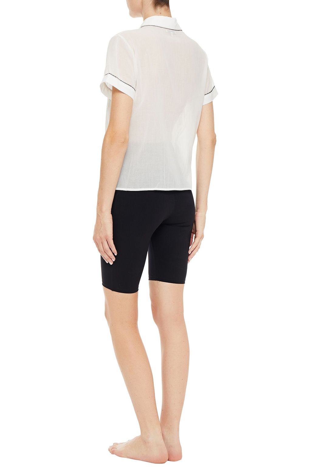 MORGAN LANE Tami cotton-gauze pajama top